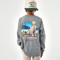 Youth Long Sleeve Tee - Field Companion - Dark Heather Grey