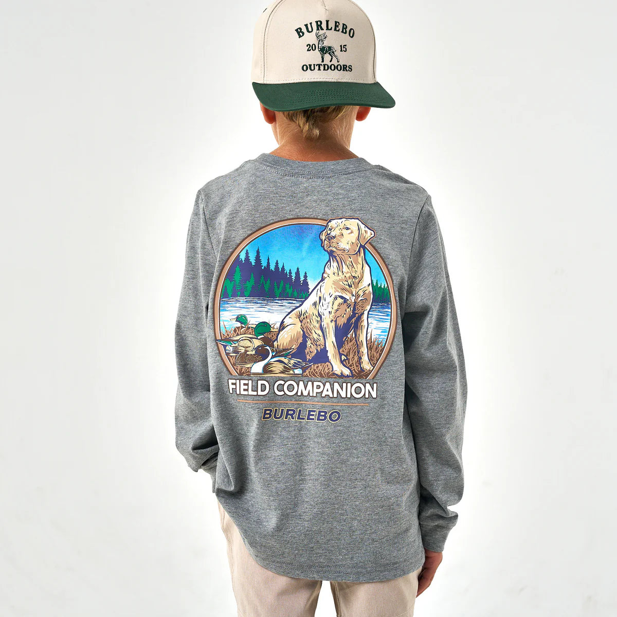 Youth Long Sleeve Tee - Field Companion - Dark Heather Grey