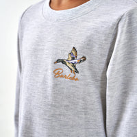 Youth Long Sleeve Tee - Pintail Triangle Duck - Ash Grey