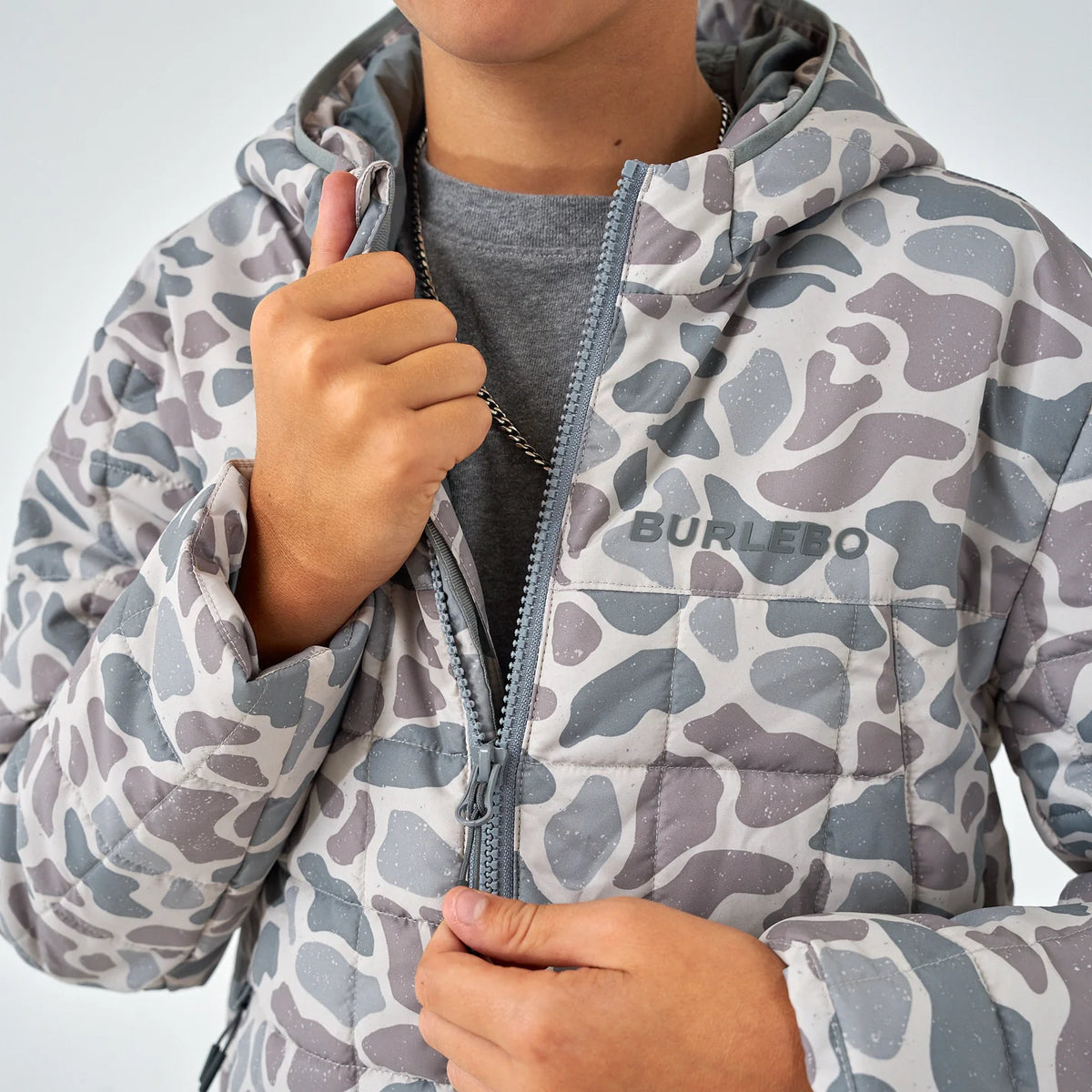 Youth Puffer Jacket - Classic Deer Camo