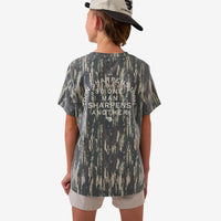 Youth Vintage Washed Graphic Tee - Proverbs 27:17 - Midland Camo