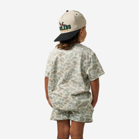 Youth Vintage Washed Tee In Classic Deer Camo