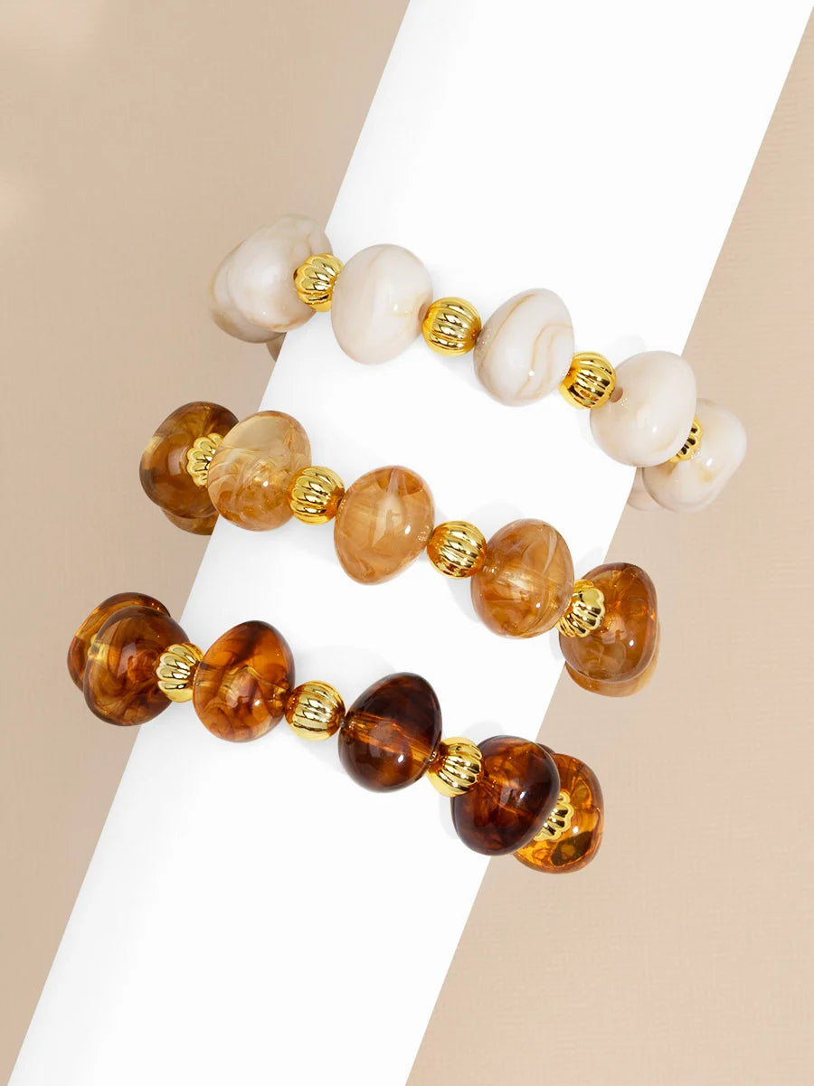 Pebble Resin Stretch Bracelet