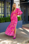 Zodiak Long Sleeve Maxi Dress- Baton Rouge