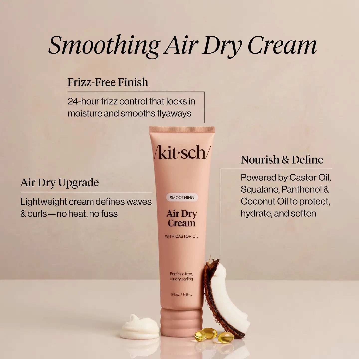 Smoothing Air Dry Cream With Castor Oil