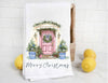 Personalized (Wynne, AR) Chinoiserie Christmas Door Tea Towel