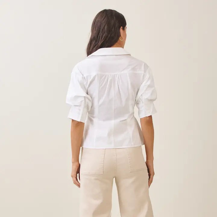 Short Sleeve Pintuck Shirt