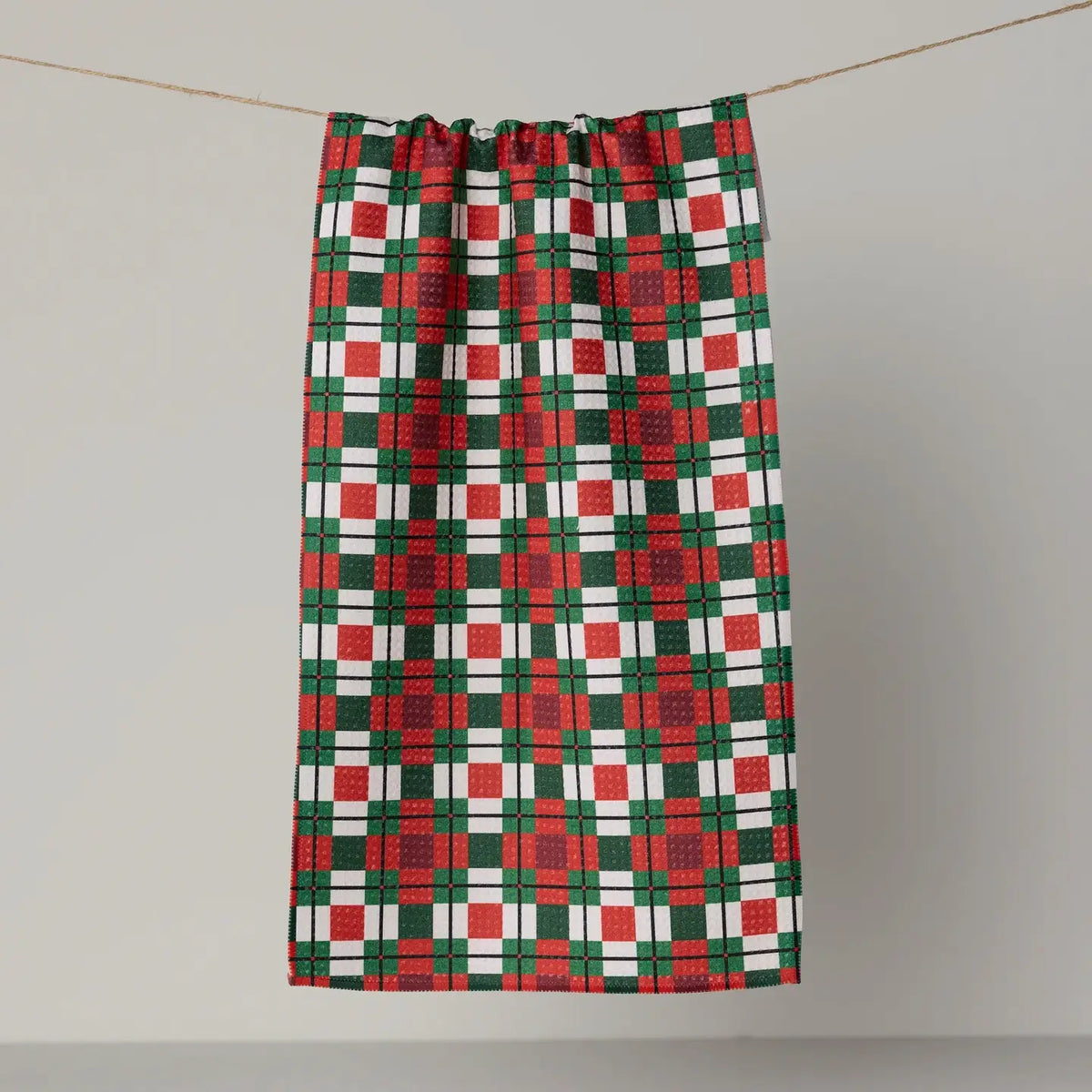 Geometry Noel Plaid Mini Towel - Holiday 2026
