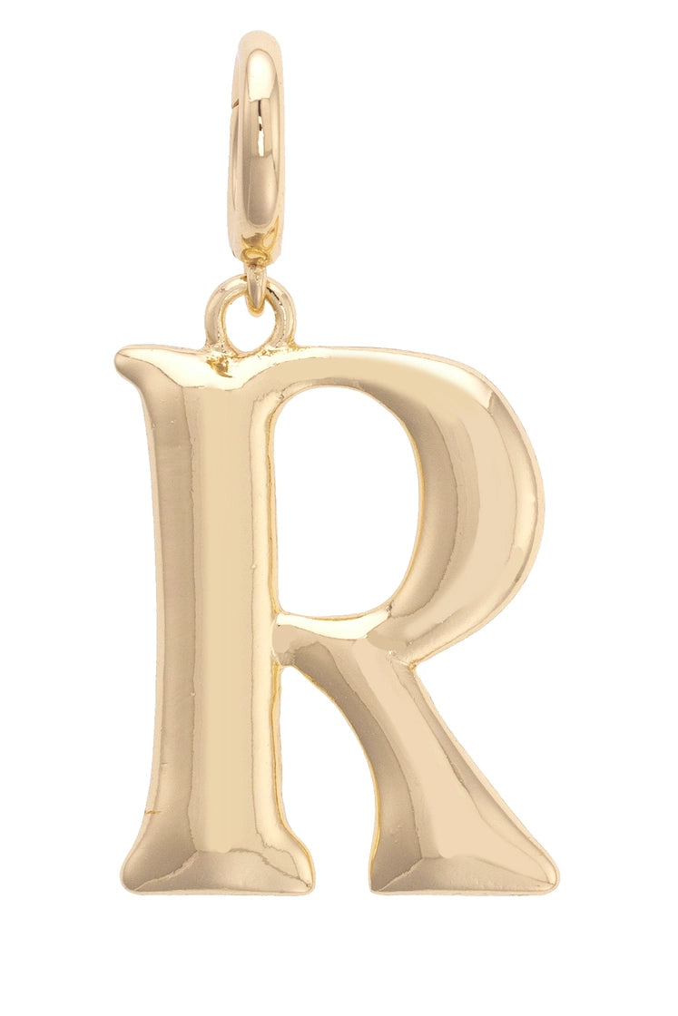 Initial Pendant Charms in Shiny Gold