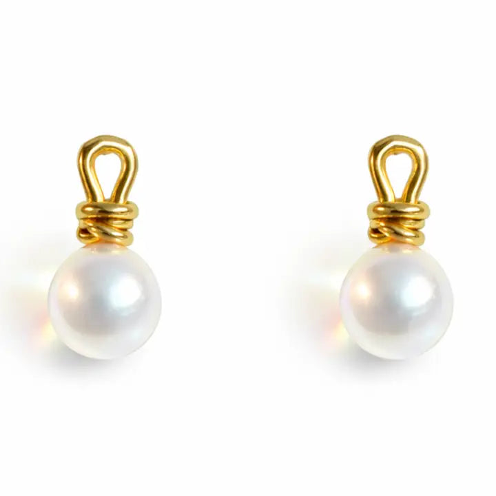Golden Loop Pearl Drop Earrings – Modern Twist On Classic Elegance