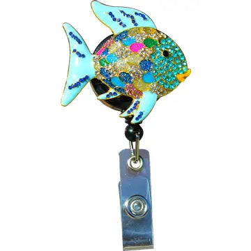 fish badge reels Sparkle And Shine Rhinestone Badge Reel Clips, Fish