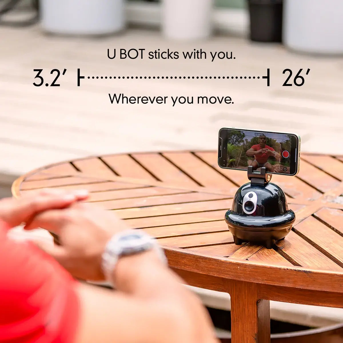 U BOT - Camera Bot with Smart Facial Recognition-Black