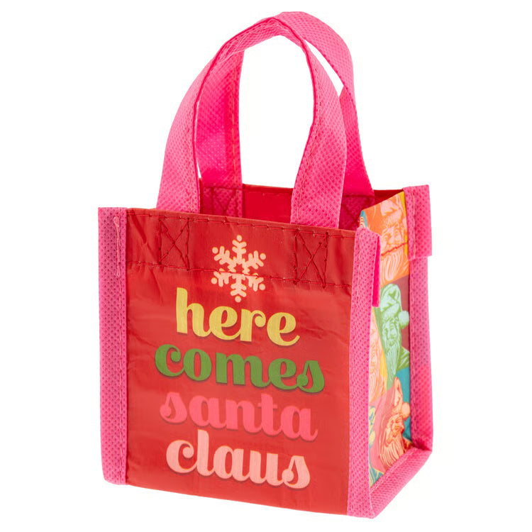 Here Comes Santa Holiday Recycled Tiny Gift Bag