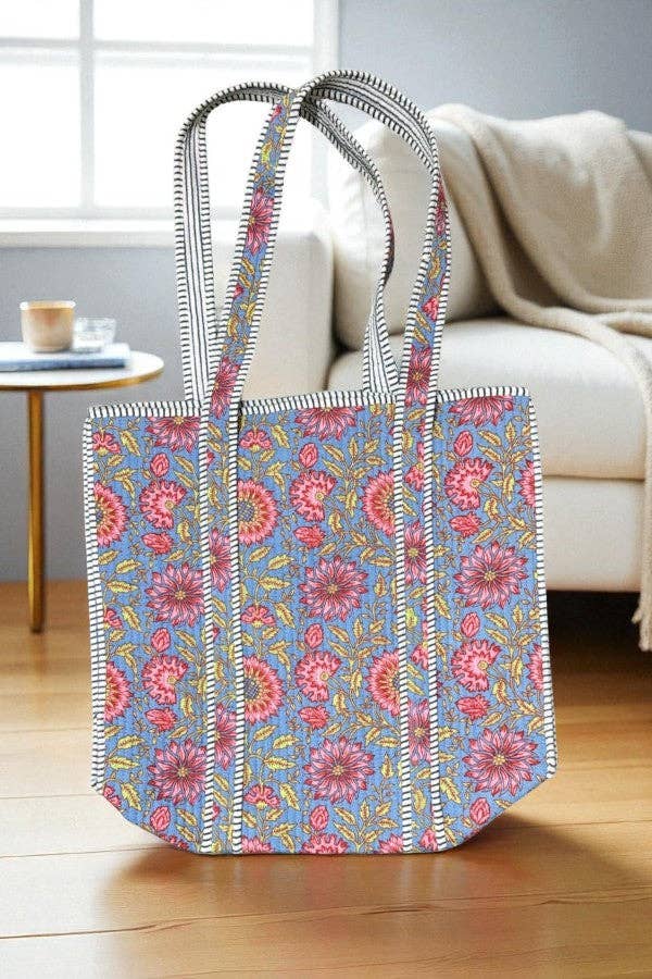 September Haze Floral Tote Bag