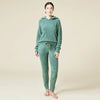 Solid Marshmallow Hoodie Lounge Set- Dusty Green