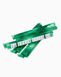 Green Mahjong Rack & Pusher Set on a white background