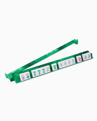 Green Mahjong Rack & Pusher Set on a white background