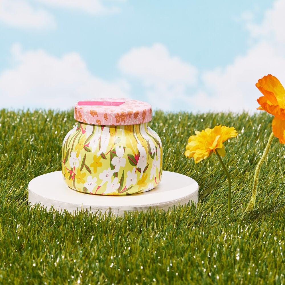 Capri Blue Aloha Orchid Pattern Play Petite Jar