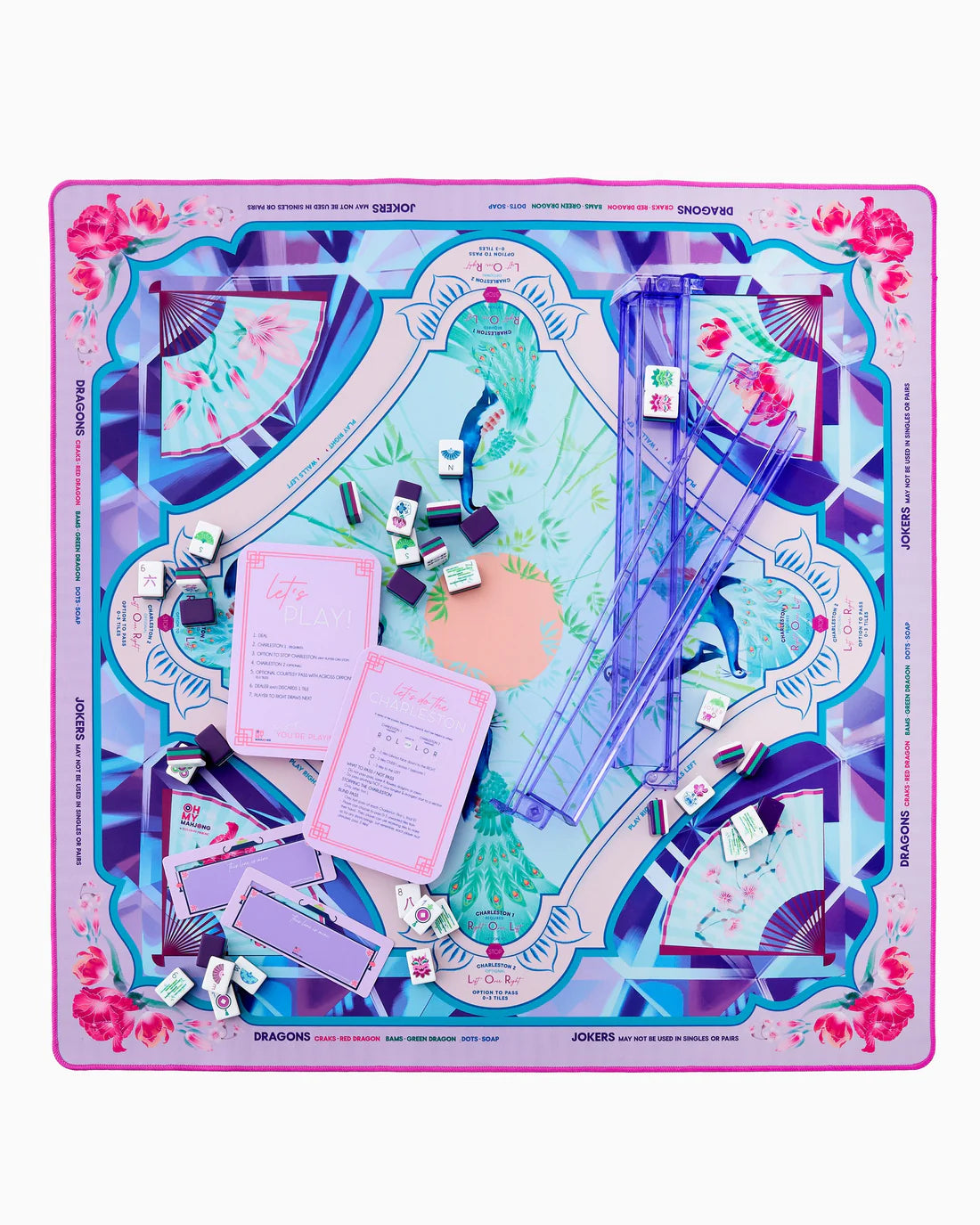 Oh My Mahjong Neoprene Mahjong Mats - Amethyst In Tube