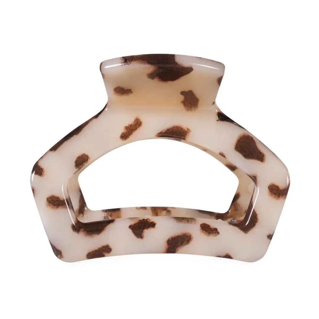 Open Blonde Tortoise Petite Hair Clip
