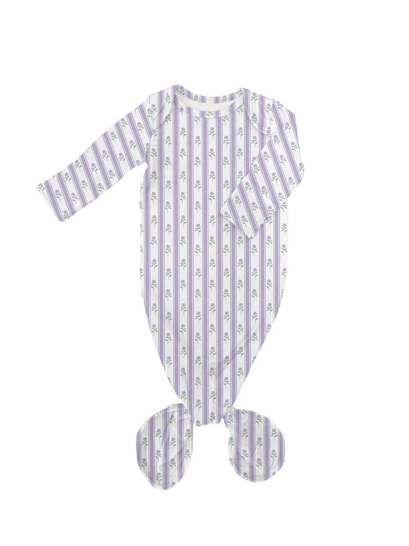 Lilac Ribbons Knotted Gown 0-3 Month