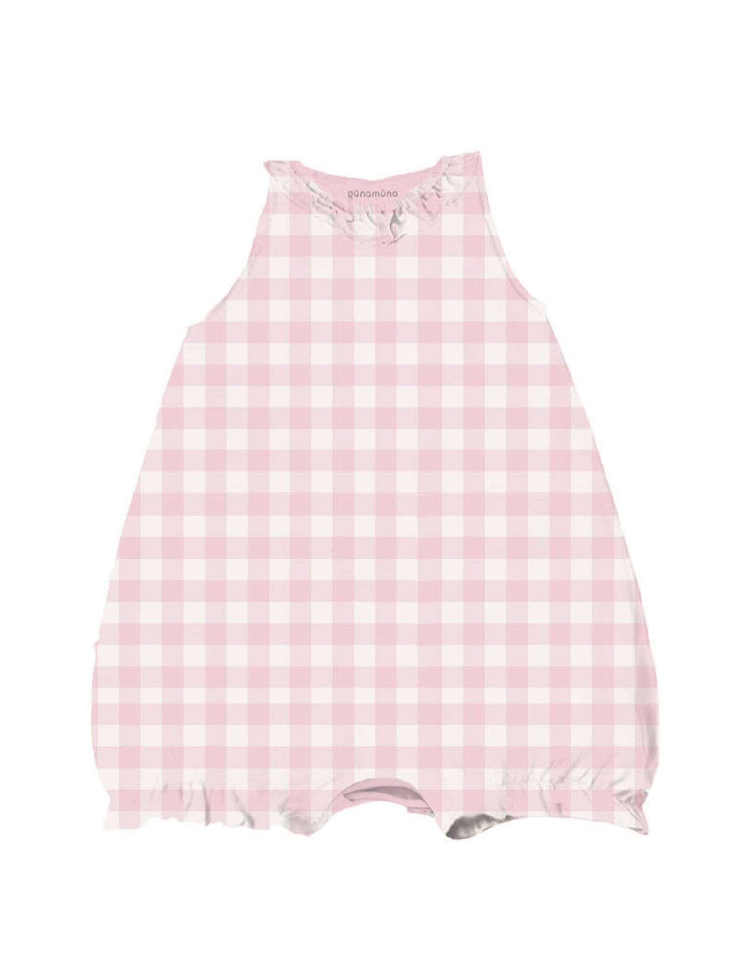 Pink gingham Bubble Romper