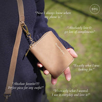 Clip & Go Strap w/Pouch Brushed Vegan Leather: Bone - Bone Pouch