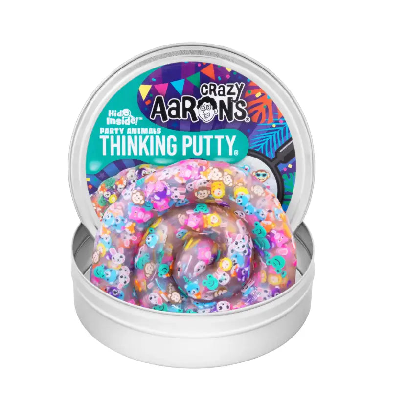 Crazy Aaron's 4" Hide Inside Thinking Putty - Party Animals