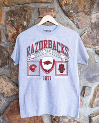Arkansas Razorbacks Prep Patch Gray Thrifted Tee
