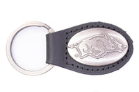 Keychain with a logo on a white background
