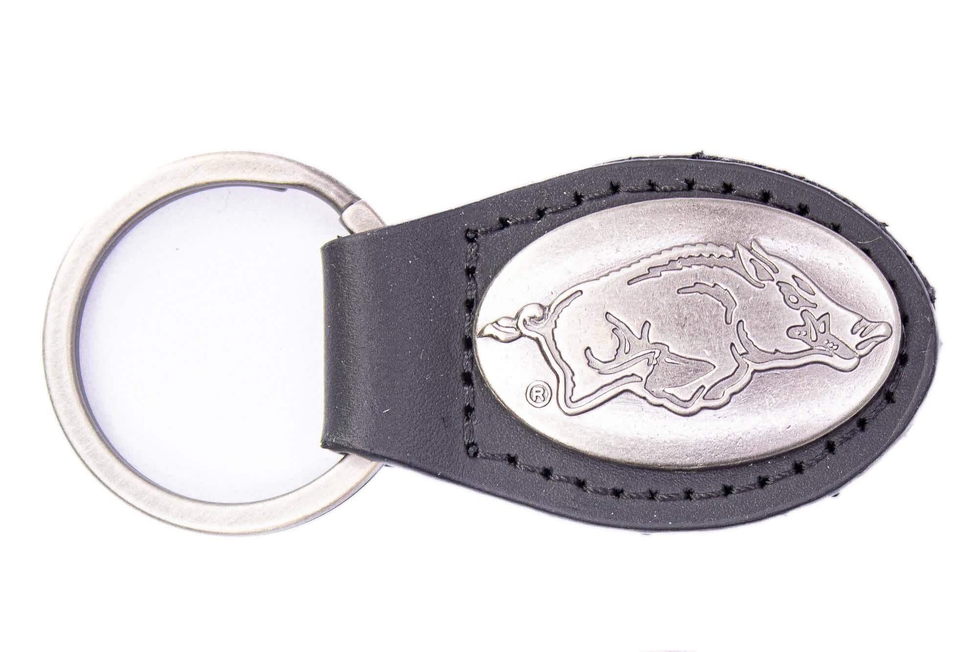 Keychain with a logo on a white background