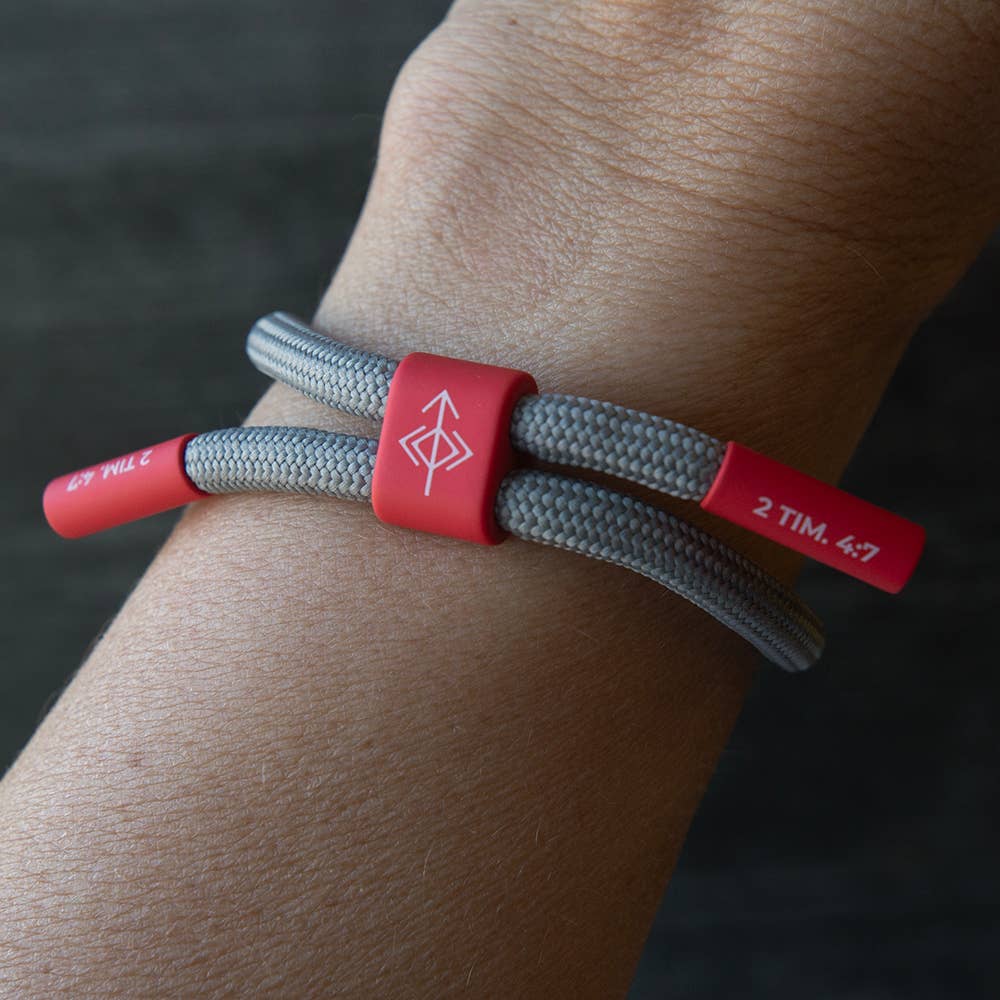 Strong To The End Christian Cord Bracelet