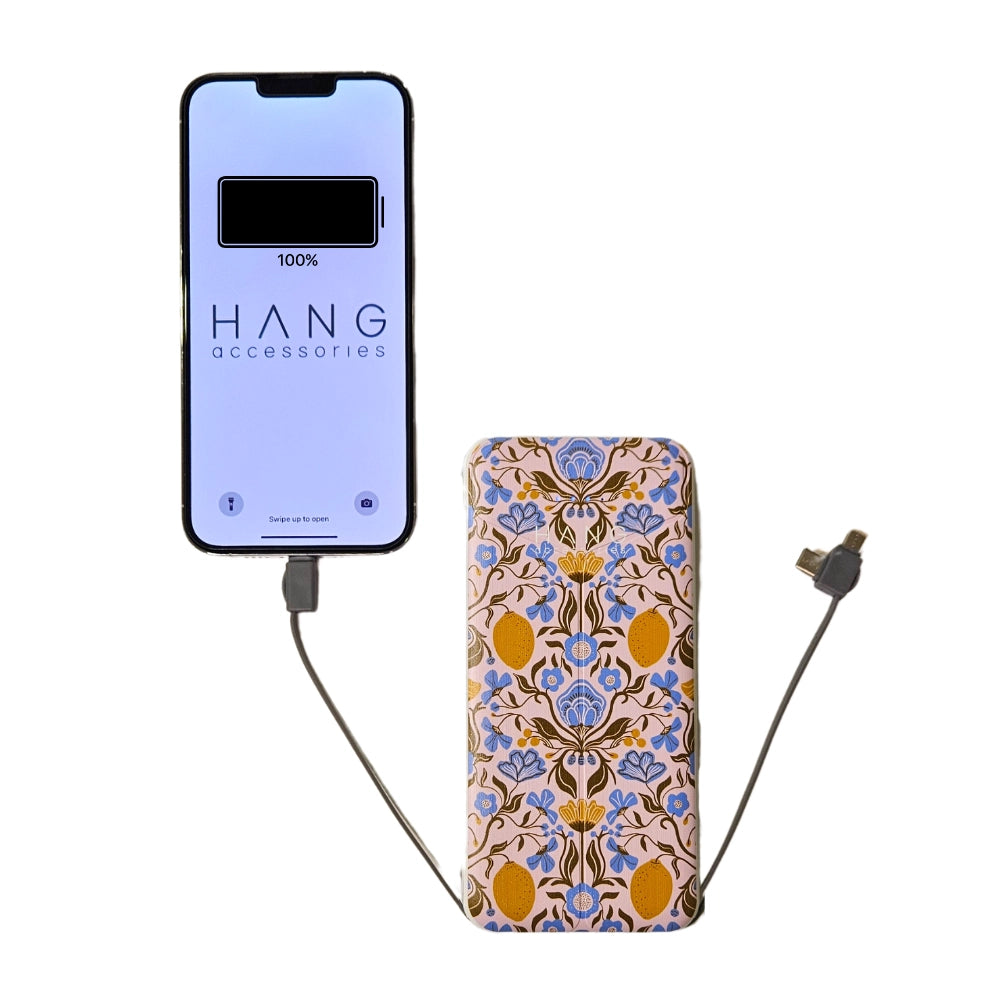 Portable Phone Charging Bank- Amalfi Lemon