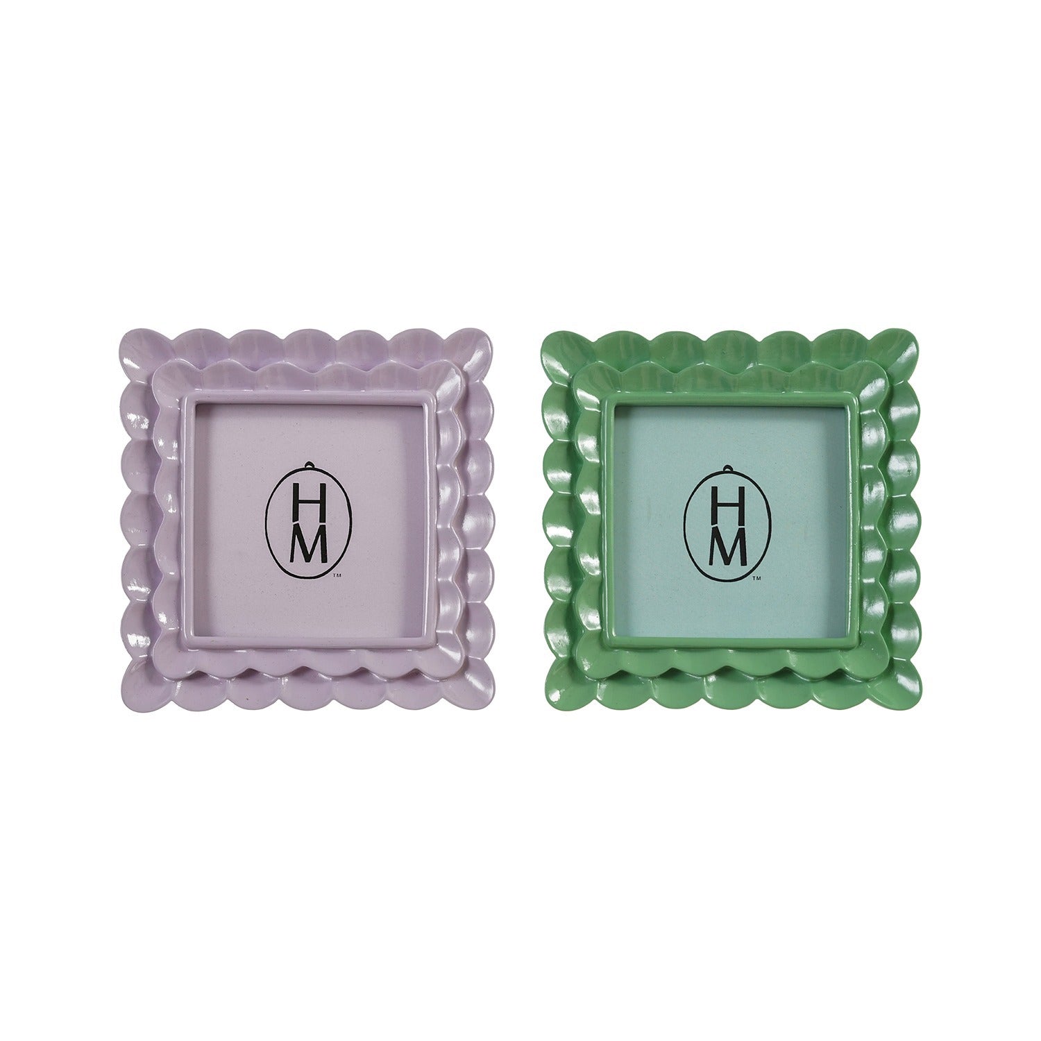 Resin & Glass Scalloped Photo Frame