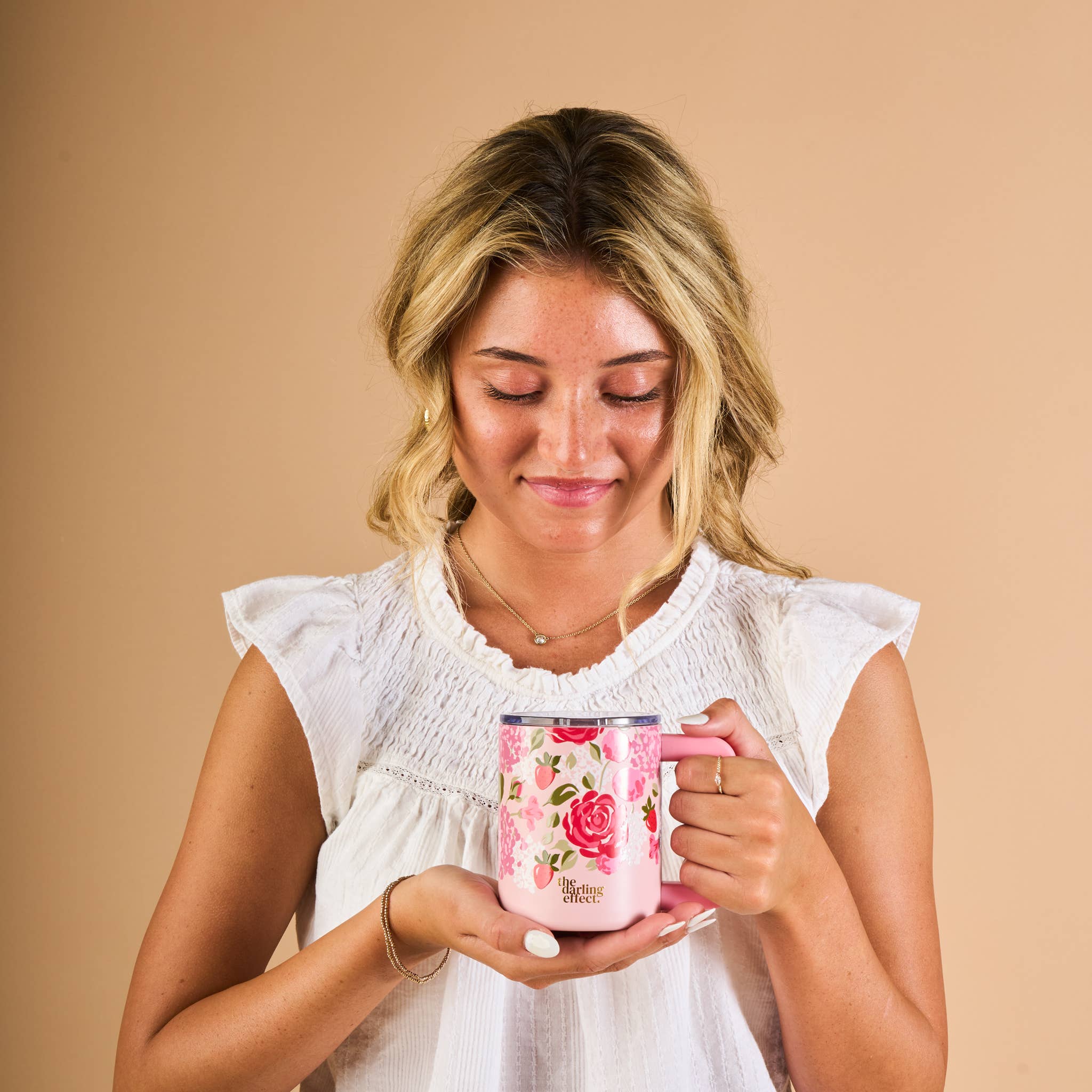 14 oz Insulated Mug-Rose Garden