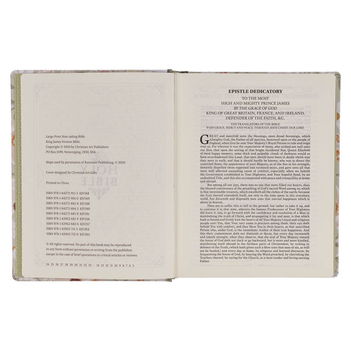 KJV The Note-taking Bible-Your Will Be Done Luke 22:42-Pink