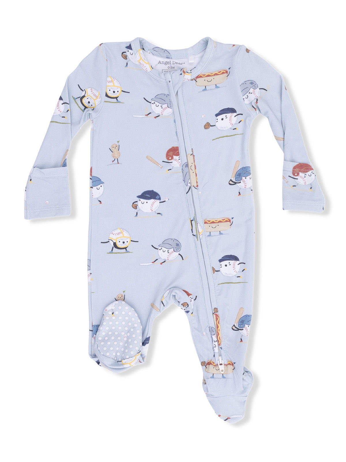 Baseballs Playing Baseball-2 Way Zipper Footie