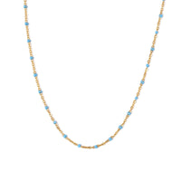 Enamel Bead Necklace: Rainbow