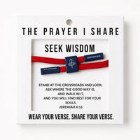 Seek Wisdom Cord Christian Bracelet