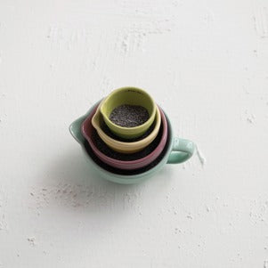 Stoneware Batter Bowl Measuring Cups