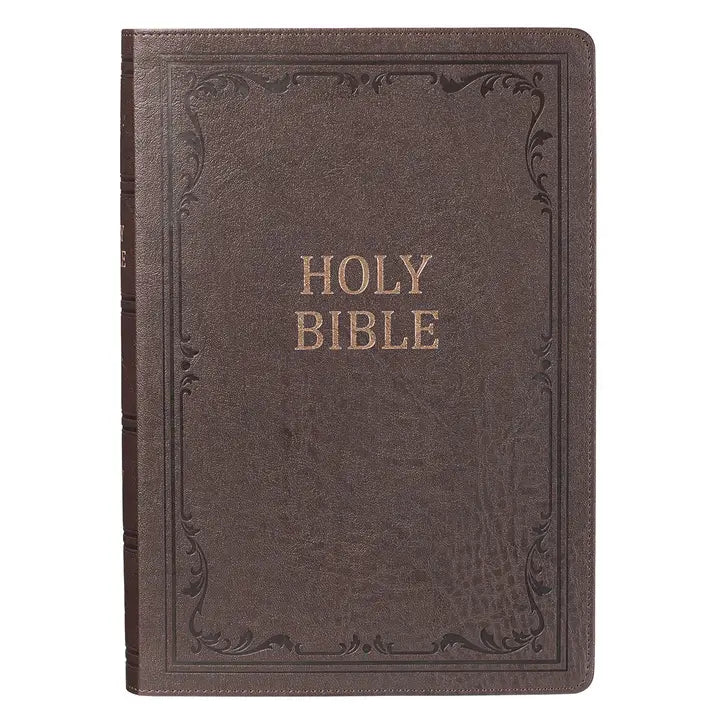KJV Bible Super Giant Print Faux Leather, Dark Brown