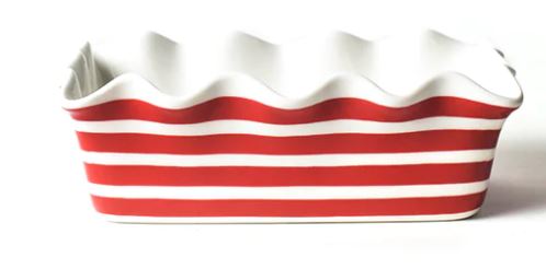 Red Stripe Ruffle Loaf Pan