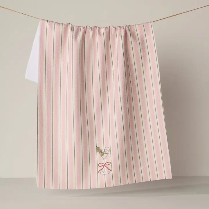 Martini Stripe Tea Towel