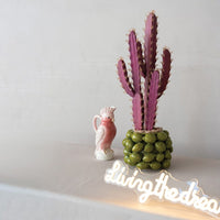 Stoneware Planter with 3D Limes