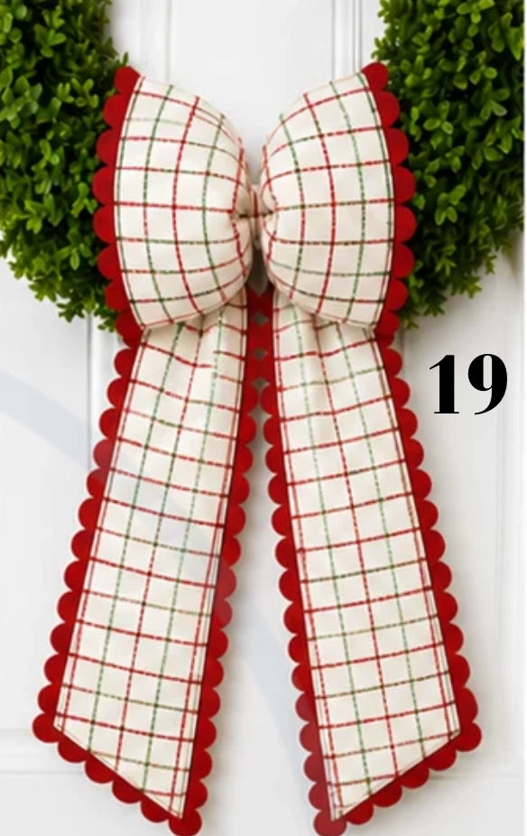 Merry & Bright Sash-Red And Green Stripe