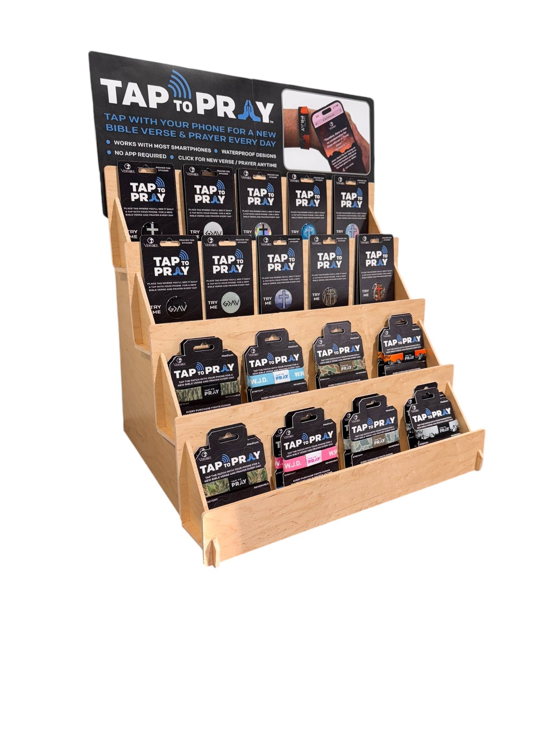 Tap To Pray™ Wristbands - Blue & Pink