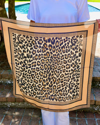 Leon Leopard Print Scarf -Leopard