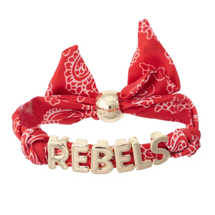 Ole Miss Rebels Bandana Slider Bracelet
