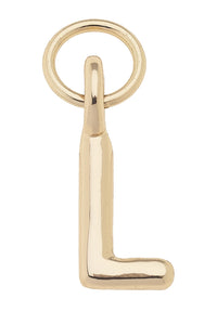 Initial Charms in Shiny Gold