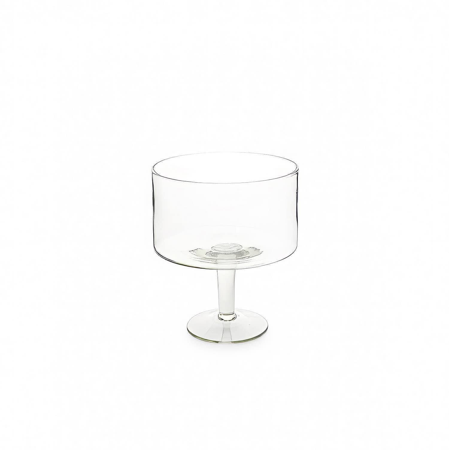 Med. Pedestal Glass Jar with Wood Top: Glass / Mango Wood